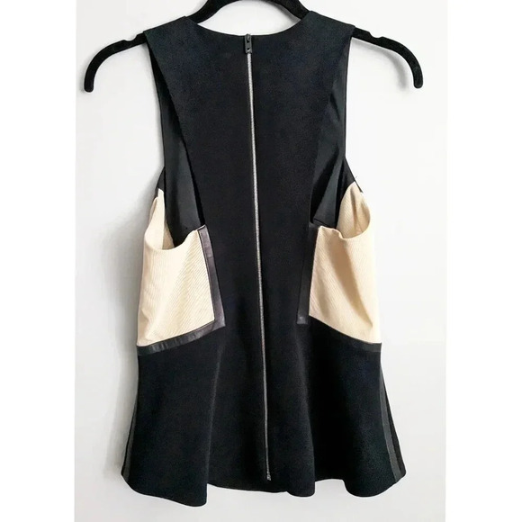 Rag & Bone Two Tone Leather Trim Tank Top - Picture 7 of 8